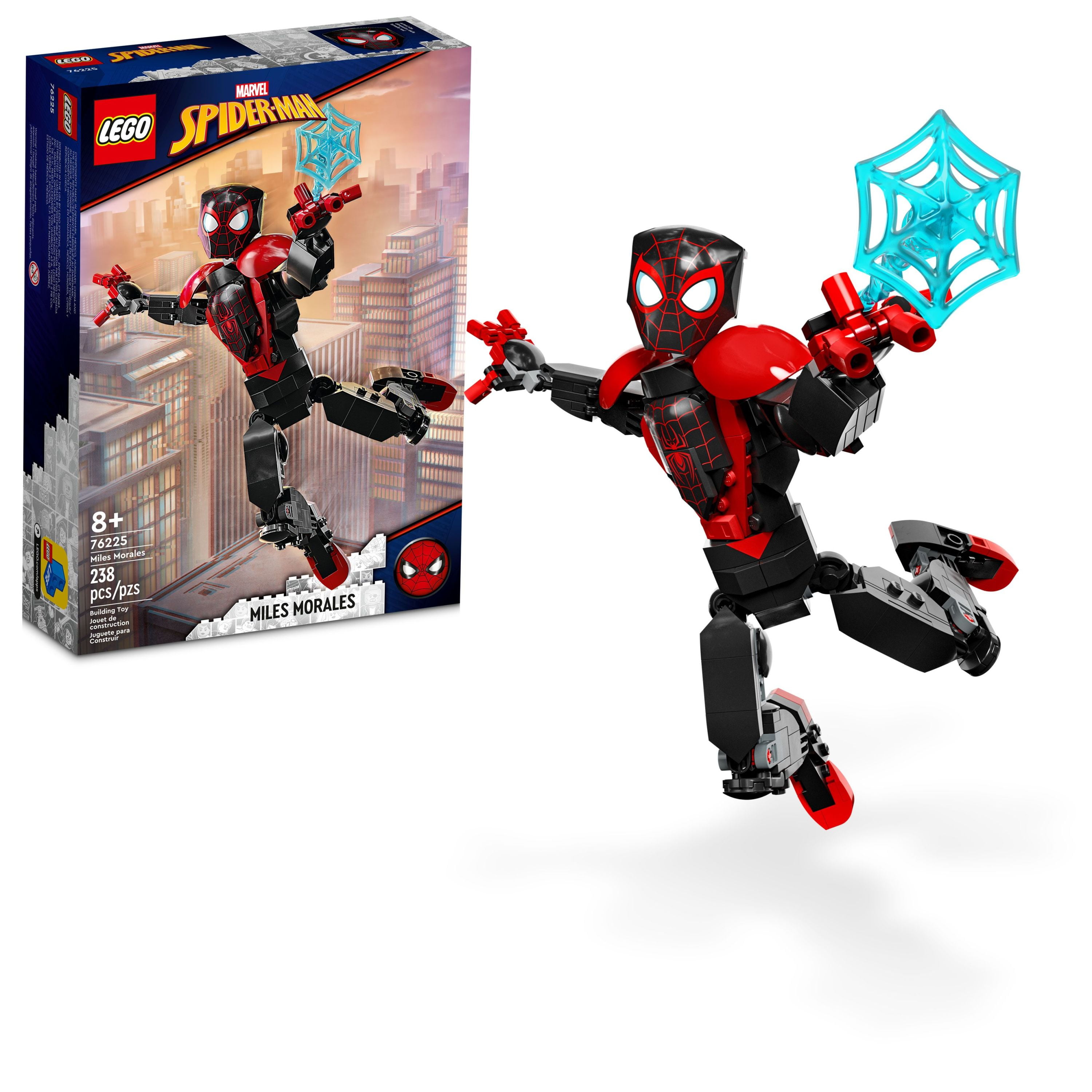 LEGO Marvel Miles Morales Figure Set, 76225 Fully Articulated Spider-Man  Action Toy, Super Hero Movie Collectible, Birthday Gift Idea for Kids -  
