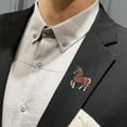 thumbnail image 6 of Fashion Rhinestone Horse Brooch for Women Men Zodiac Animal Brooches Lapel Pins Party New Year Jewelry Clothes Accessories, 6 of 9
