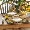 thumbnail image 4 of Dalrosia Sunflower Bee Flower Polka Dot Summer Placemats Set of 4, 12x18 Inch Table Mats for Table Runner Party Kitchen Dining Decoration, 4 of 6