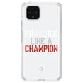 thumbnail image 1 of DistinctInk Clear Shockproof Hybrid Case for Google Pixel 4 XL (6.3" Screen) - TPU Bumper Acrylic Back Tempered Glass Screen Protector - Practice Like a Champion, 1 of 1