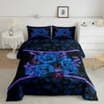 thumbnail image 2 of jejeloiu Dreamy Blue Rose Bedding Comforter Set,Romantic Valentine'S Day Flowers Twin Comforter Sets,Cute Purple Butterflies Bedding Set For Teens,Ultra Soft Home Decor,2-Piece, 2 of 8