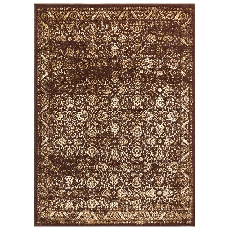 Princess 5x7 Vintage Oriental Area Rug 813 in Cream Brown