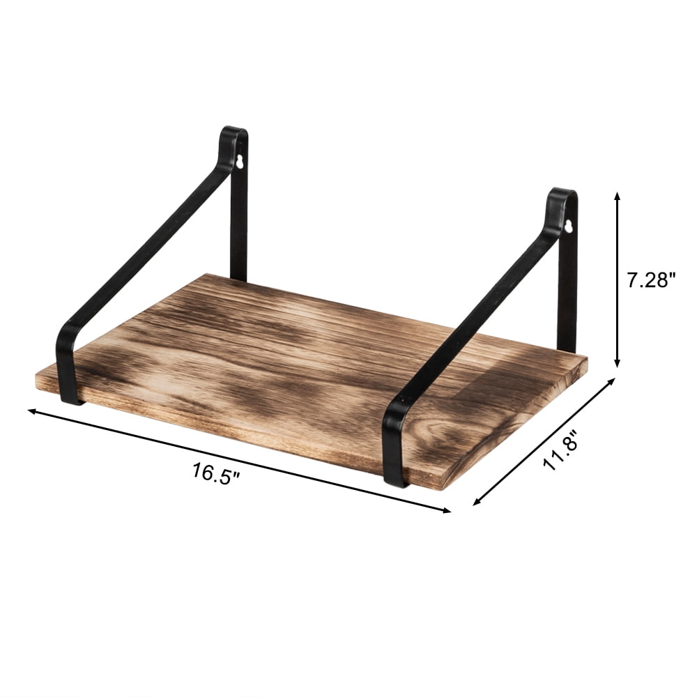 Kepooman 2Pcs Floating Shelves Wall Mount for Kitchen Living Room Bathroom Bedroom
