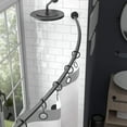 thumbnail image 5 of Gatco Modern Minimalist Adjustable Curved Shower Rod Set, Matte Black, 5 of 6