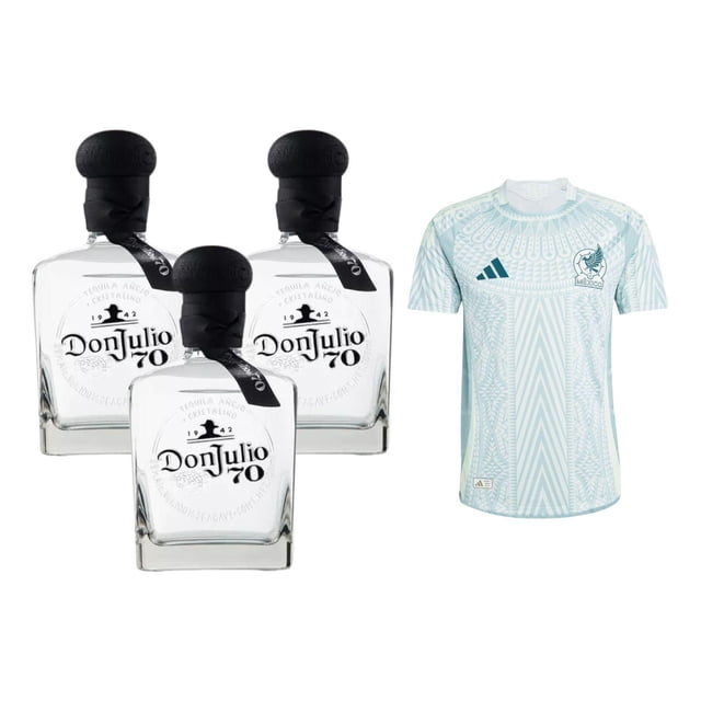 Pack de 3 Tequila Don Julio 70 700 ml Jersey Selección de México Visita 2024 Authentic blanco L