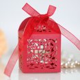 thumbnail image 2 of Yingyy 50 Pieces Gift Boxes Snack Chocolate Cookie Package Holder Paper Decorative Atmospheres Packing Ribbon Hollow Container Red, 2 of 8