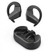 JLab Open Sport Open-Ear Wireless Earbuds | Black | Flexible Earhook | Bluetooth Multipoint | Dual Connect | Safe Listening | Optional Glasses Clip | 24+ Hours Battery Life | Custom EQ Sound Settings