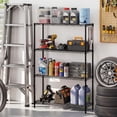 thumbnail image 4 of Costway 2 PCS Metal Storage Shelving Unit, 1000 LBS Storage Organizer with V-Shaped Rack, 4 of 9