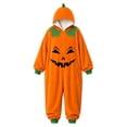 thumbnail image 6 of FASHOFT Adult Onesie for Women Men Halloween Unisex Cosplay Pajamas 3D Hooded Jumpsuit Flannel Zipper Closure Soft Cozy Dress up Orange XL, 6 of 7