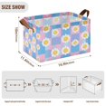 thumbnail image 7 of Yayeee Foldable Storage Basket for Shelves with Handles Set of 2 Waterproof Cloth Bins, Playful Daisy, 7 of 7