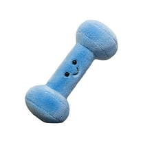 RUISINERY Soft Plush Dumbbell Shape Throw Pillow Toy For Newborns Infant Sensory Development Safe Blue