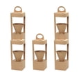 thumbnail image 1 of 5Pcs Portable Paper Basket Kraft Paper Dry Flower Gift Box Folding Basket (Kraft Paper Basket, Flower Not Included), 1 of 8