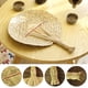 thumbnail image 4 of 1 UNID Mano-tejido de tejido Cattail hoja trenzado fan trenzado estilo chino paja ventilador ventilador mosquito repelente ventilador ventilador de enfriamiento, 4 of 6
