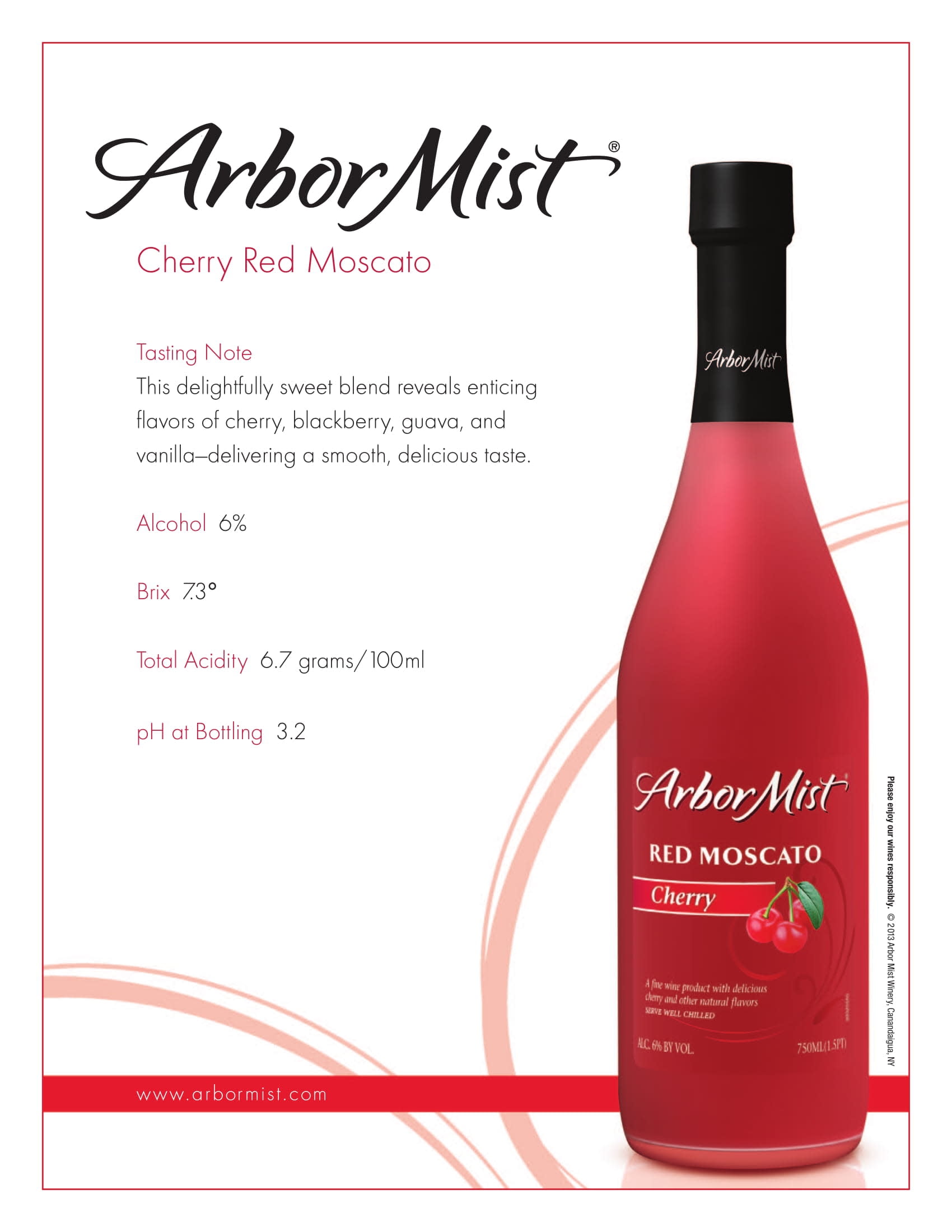 Arbor Mist Cherry Red Moscato Fruit Wine 750 Ml Bottle Walmart Com Walmart Com
