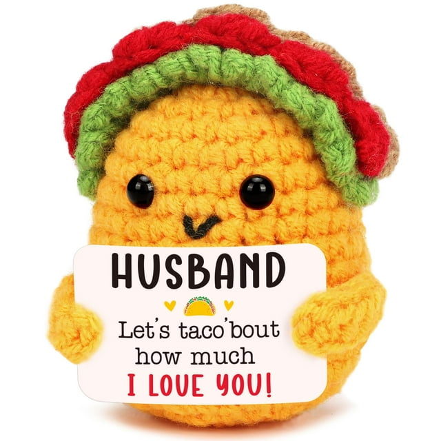 Taco de regalo hecho a mano a ganchillo romántico para marido o mujer