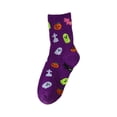 thumbnail image 2 of PMVFHDE Halloween Novelty Crew Socks Cute Holiday Party For Kids Family Celebration Themed Casual, Dark Purple, One Size, 2 of 4