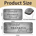 thumbnail image 3 of Grateful Thankful Blessed Kitchen Rugs Set of 2 Grey Non-Slip Kitchen Rug and Mat Cushioned Comfort Kitchen Standing Rug for Kitchen Floor Farmhouse Thanksgiving Decor 17"x47"+17"x30", 3 of 6