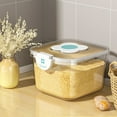thumbnail image 5 of Contenedor de arroz Caja hermética de almacenamiento de alimentos de grano transparente con tapa para cocina casera transparente 5 kg / 11,02 lb, 5 of 5