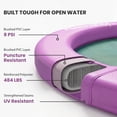 thumbnail image 4 of Outsunny 8FT Inflatable Water Hammock, Round Floating Ring, Inflatable Floating Dock Platform with Mesh for for Lakes, Pools, Oceans, Purple, 4 of 9