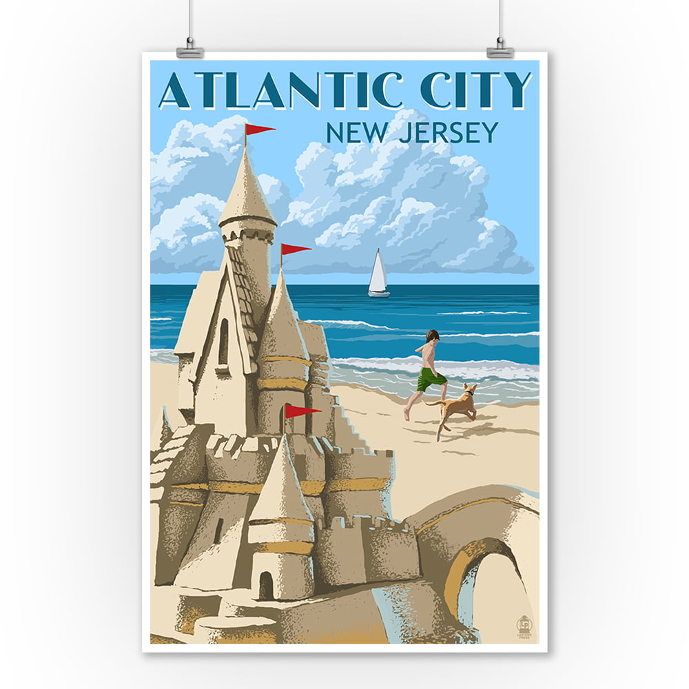 Beach Print Beach Wall Art New Jersey Print New Jersey Wall Art Atlantic City Poster New Jersey Poster Atlantic City Print