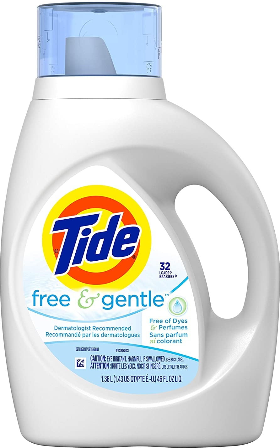 Tide Free & Gentle Liquid Laundry Detergent, 32 Loads, 46 oz