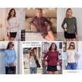 thumbnail image 5 of PRETTYGARDEN Women's Fall Lightweight Cardigan Sweaters | Long Sleeve Peplum Tops, Button Up, Slim Fitted, Flared Hem, Soft Ribbed Knit, Business Casual Outfits, Winter Trendy Clothes, 5 of 9