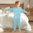 thumbnail image 6 of Dailycode Cotton Pajama Set Snug Fit Long Sleeve Top and Pants for 18M-8Y Cartoon Cute Dolphins, 6 of 7