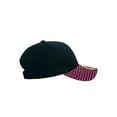 thumbnail image 5 of Top Headwear Adjustable Structured Plaid Bill Hat 12 LOT - Black/Hot Pink, 5 of 5