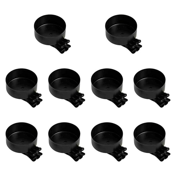 10 pinzas para velas de árbol de Navidad de hierro pequeñas de 4,8 x 4 x 3,5 cm para fiestas de cumpleaños Negro