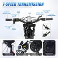 thumbnail image 4 of 3000W(Peak) 35MPH AKEZ 1500W Electric Bike,48V All Terrain Dirt Ebike for Adults,20 * 4.5'' Fat Tire Ebike,60+ Miles Range,Removable Battery,7Speed,Hydraulic Brake, 4 of 7