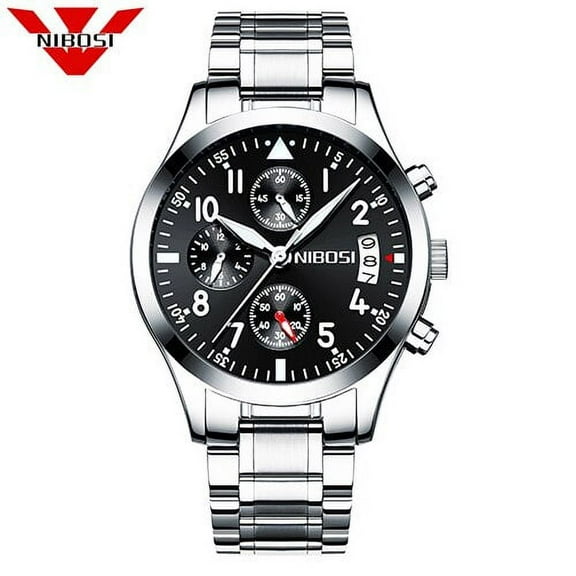NIBOSI Mens Watches Top Brand Luxury Business Brown Men Watch Chronograph Male Clock Men Quartz Wristwatches Relogio Masculino
