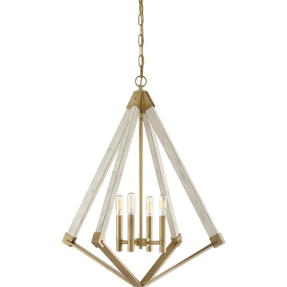 Quoizel - VP5204WS Lighting-View Point - 4 Light Foyer Weathered Brass Finish