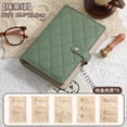 thumbnail image 2 of Travel Jewelry Organizer Case, PU Leather Jewelry Binder Organizer Box Portable Checkered Earrings Storage Bag for Earrings,Necklaces Rings (Green), 2 of 6