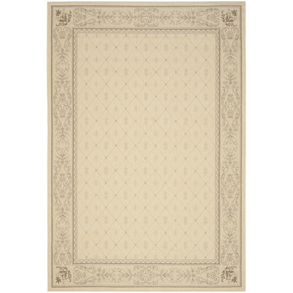 Safavieh Courtyard Derek Oriental Indoor/Outdoor Area Rug, Natural/Brown, 6'7" x 9'6"