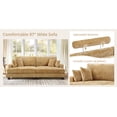 thumbnail image 4 of Dycanpo 3 Seater Corduroy Sectional Sofa with Pillow, 88" Upholstered Yellow Couch, Loveseat Sofa for Living Room, Yellow, 4 of 11