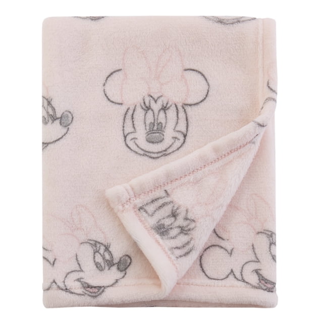 Minnie Mouse Couverture pour Bébé à Imprimé Intégral, Nourrisson Fille, Rose