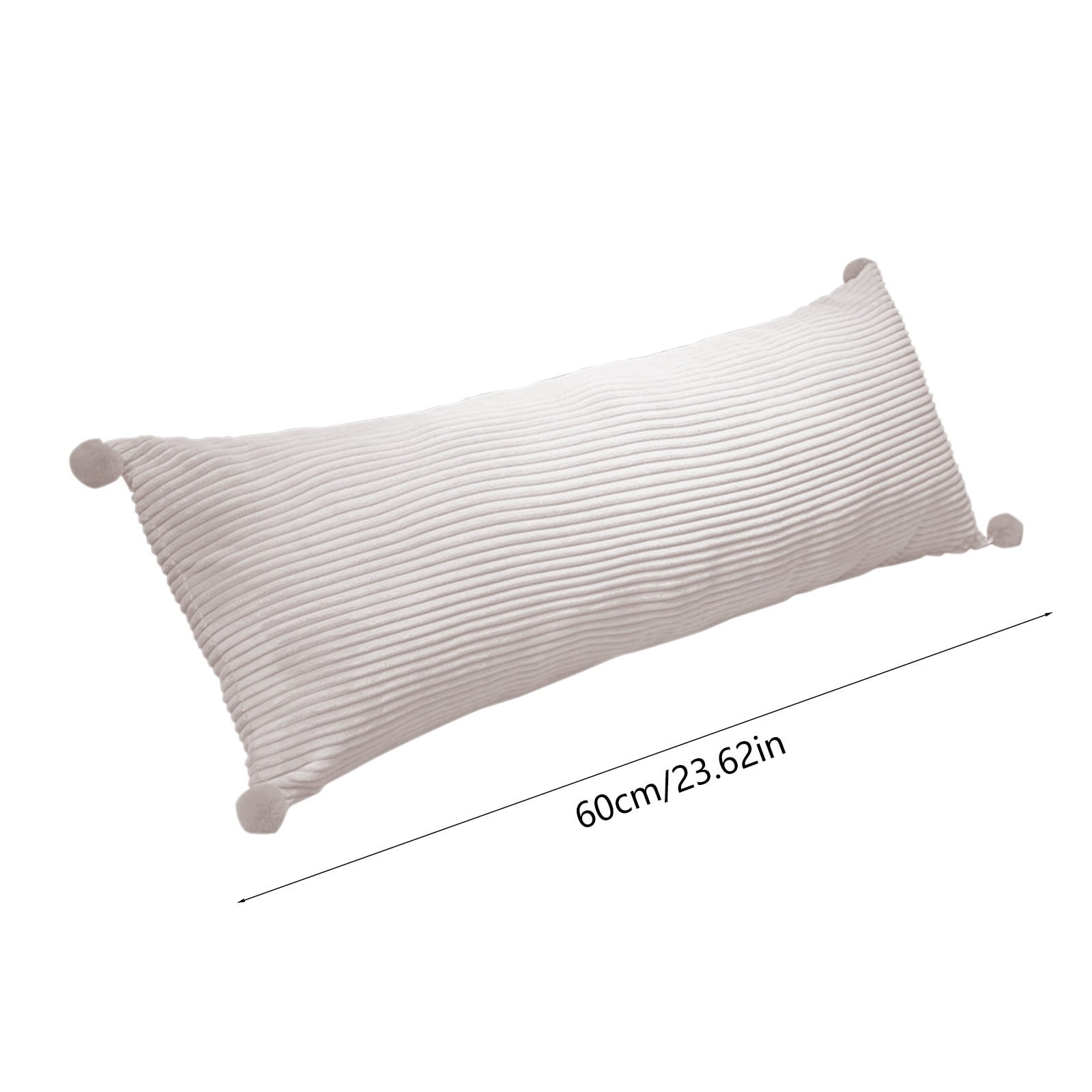 Memory Foam Body Pillow Insert with Fiber Cover - Large Full Body Pillows for Adults - Soft Long Bed Pillows for Side Sleepers - 24 inch