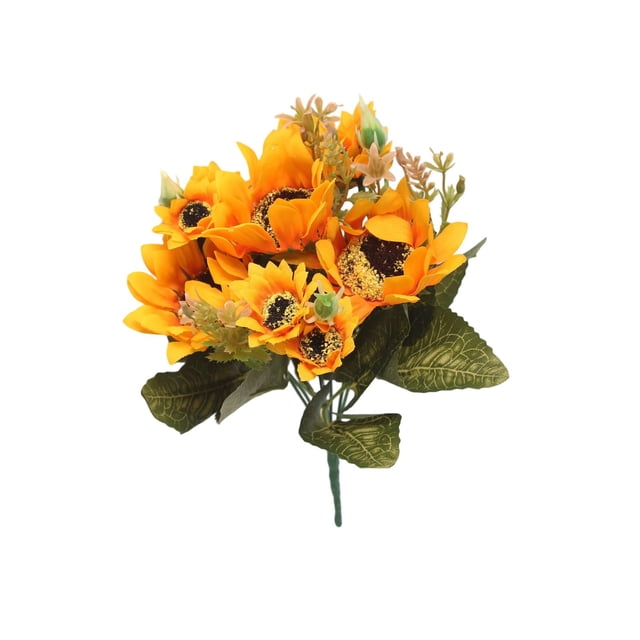 Decoraciones de Otoño para el Hogar Ramo de Girasol de Acción de Gracias Decoración Del Hogar de Otoño Disposición Floral Artificial Mesa de Café Y Decoración Del Umbral de la Ventana Cuatro Colores D