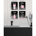 thumbnail image 2 of Drsoum Glam Pink Fashion Woman Wall Decor Girly Beauty Makeup Room Decor 8x10in4PCS Natural Framed, 2 of 5