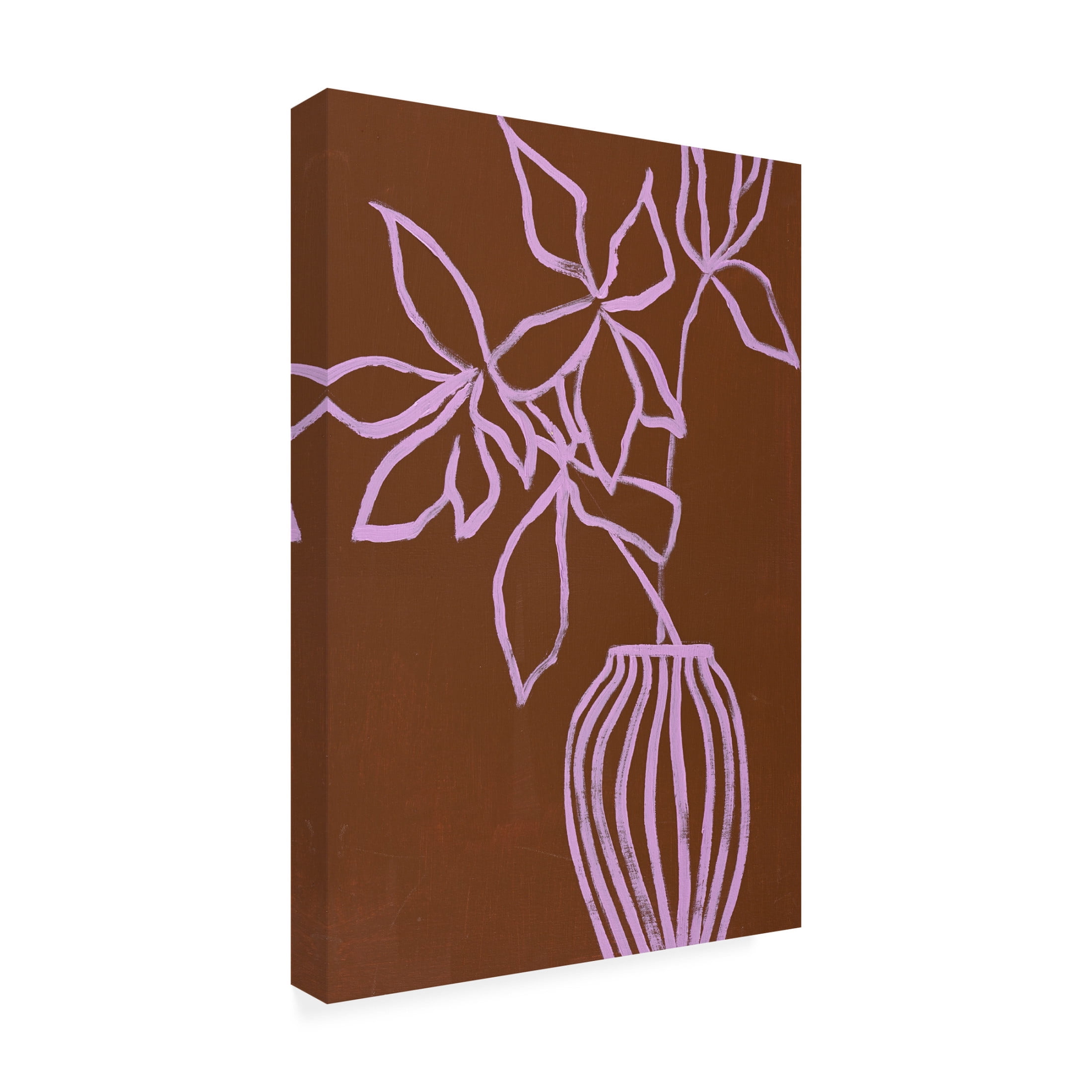 Canvas Wall Art - Design Fabrikken 'Lilac Umber' Wall Art for Living Room, Bedroom, or Office Décor by Trademark Fine Art - 16 x 24 Inches