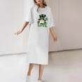 thumbnail image 2 of Ruimatai Women's Summer T-Shirt Dress Round Neck Short Sleeve Casual Loose Flowy Ankle Length Tunic Top for Spring Summer, 2 of 4