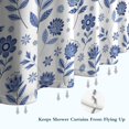 thumbnail image 6 of Pioneer Flower Floral Print Pattern Shower Curtain 72"x84", Bathroom Decorative Shower Curtain Set with 12 Hooks, Waterproof Washable, 6 of 6