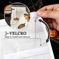 thumbnail image 2 of Wild Fall Foliage Oven Door Cover, Botanical Maple Leaf Acorn Tiny Floral Cotton‑Blend Kitchen Stove Curtain, Self‑Adhesive Oven Curtain Skirt 30 x 25.2 Inch, 2 of 9