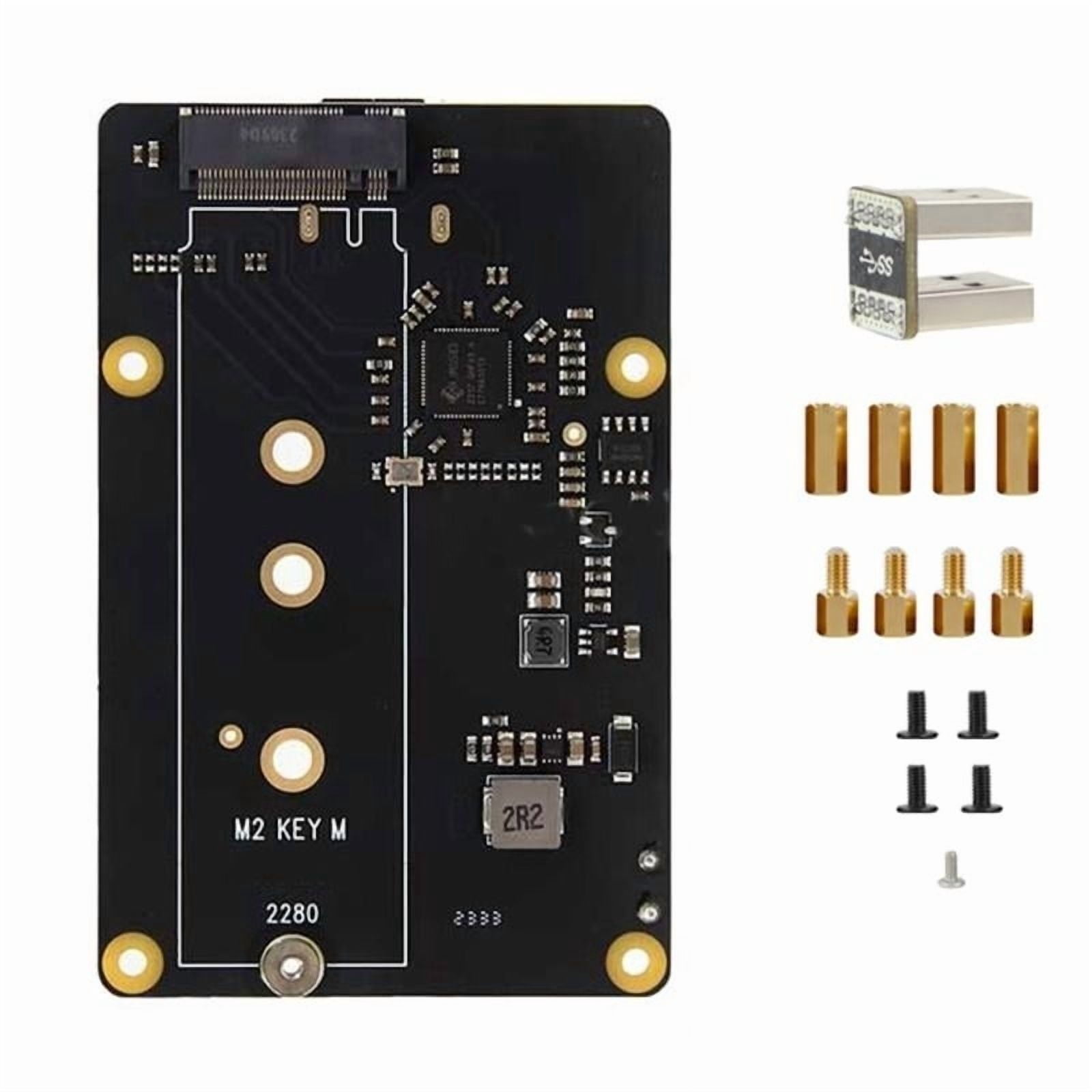 X872 USB 3.0 To NVMe SSD Expansion Board For Raspberry Pi 4, M.2 Drive 2230 2242 2260 2280 Compatible 5Gbps Transfer