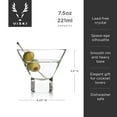 thumbnail image 4 of Viski Crystal Martini Glasses, Heavy Base Cocktail Glasses, 7.5oz, Set of 2, 4 of 9