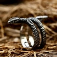 thumbnail image 2 of ZMY Home Stainless Steel Snake Wrap Ring Unique Serpent Design for Men and Women (7), 2 of 6