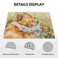 thumbnail image 3 of Vsdgher Girl Hugging Dog Flowers Dish Drying Mat Super Absorbent Drying Mat Large Dish Drying Mats for Kitchen Counter Kitchen Drying Mat 24" x 18", 3 of 7