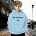 thumbnail image 2 of Boys Graphic Print Hooded Long Sleeve Fleece Pullover – Soft Warm Casual Hoodie Jacket For Kids Youth, Streetwear Activewear Style, Outdoor Play And Daily Wear, 2 of 4