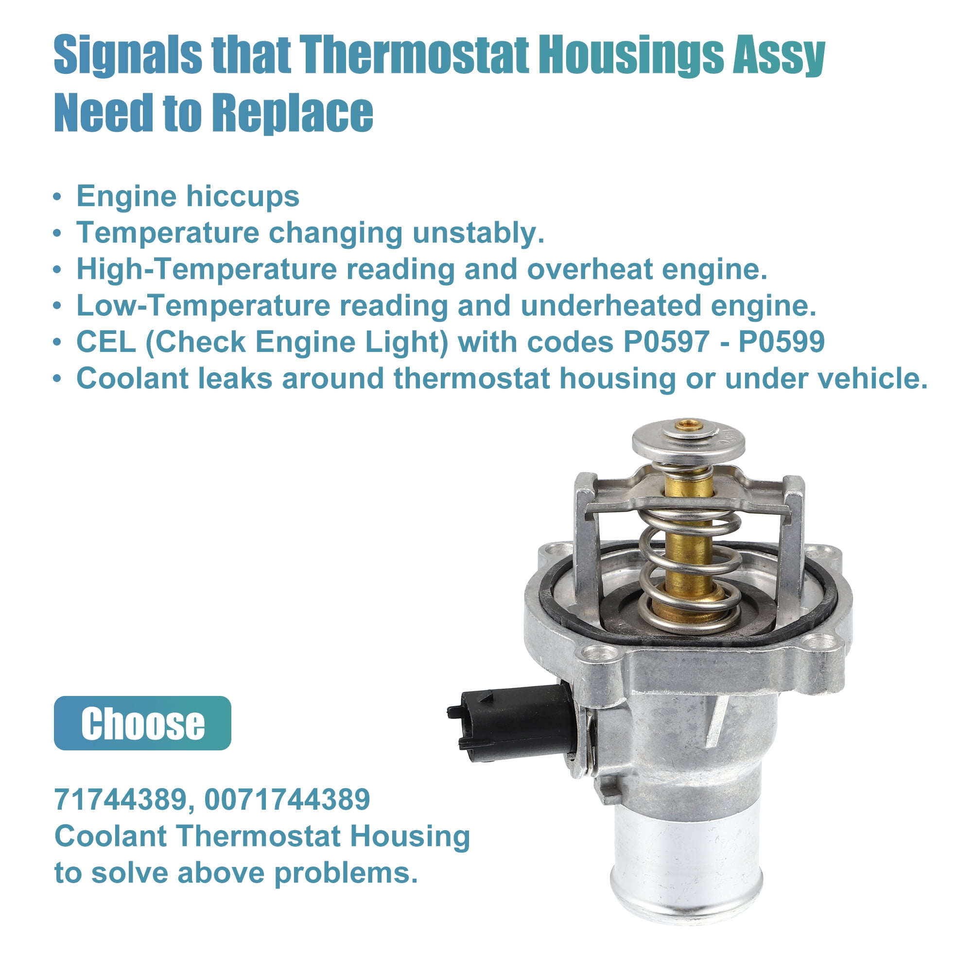 Unique Bargains 55577072 Engine Coolant Thermostat Housing