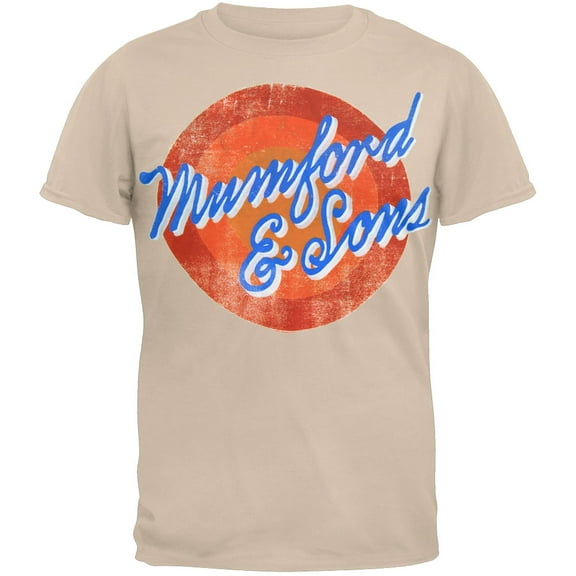 Mumford & Sons Men's Sun Script 2012 Tour Soft Short Sleeve T Shirt